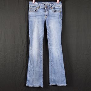 American Eagle Outfitters Medium Blue Jeans Size 8 Kick Boot Super Stretch